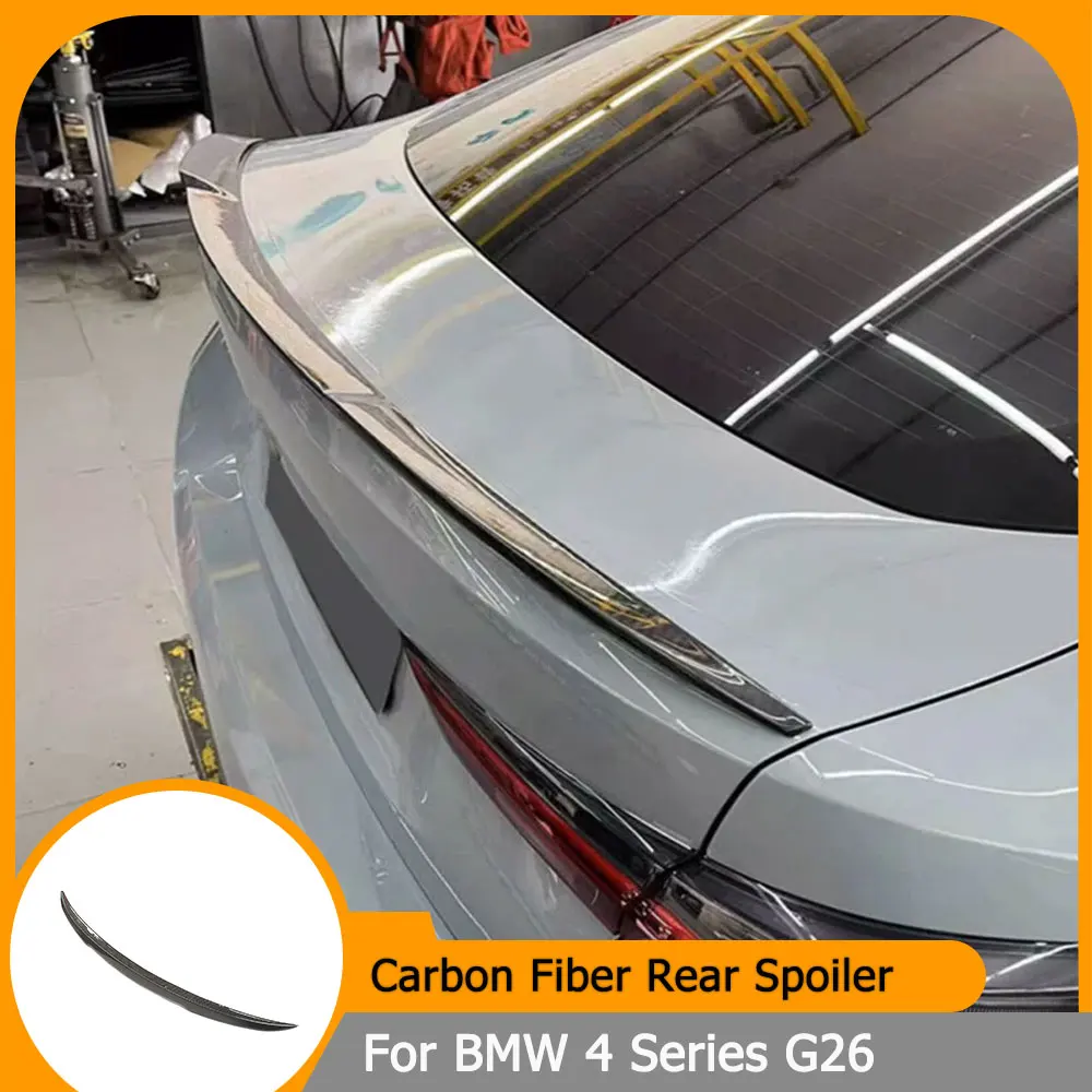 

Задний спойлер для BMW 4 серии G26 I4 Gran Coupe 2021 2022, автомобильный задний багажник, багажник, крыло, спойлер из углеродного волокна