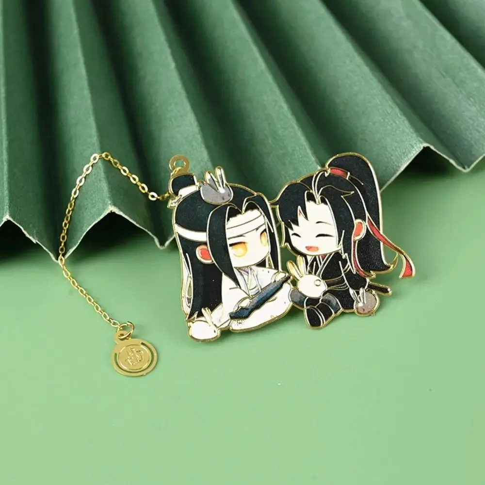 The Untamed Mo Dao Zu Shi Grandmaster of Demonic Cultivation Metal Bookmarks Cosplay Wei Wuxian Lan Wangji Bookmark Prop