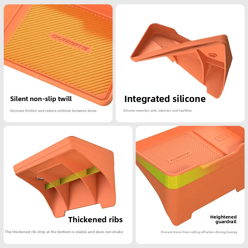 Good Quality New For Changan Deepal S07 S7 Car Dashboard Screen Rear Storage Box Silicone Anti-slip Organizer Tray Tissue Box Ac