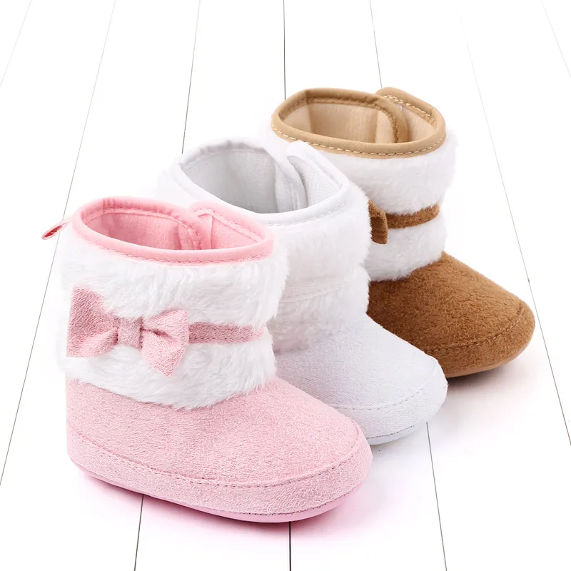 

2025 New Winter Baby Girls First Walking Indoor Outdoor Toddler Shoes For 0-18M High Quality Baby Cotton Boots Warm And Soft