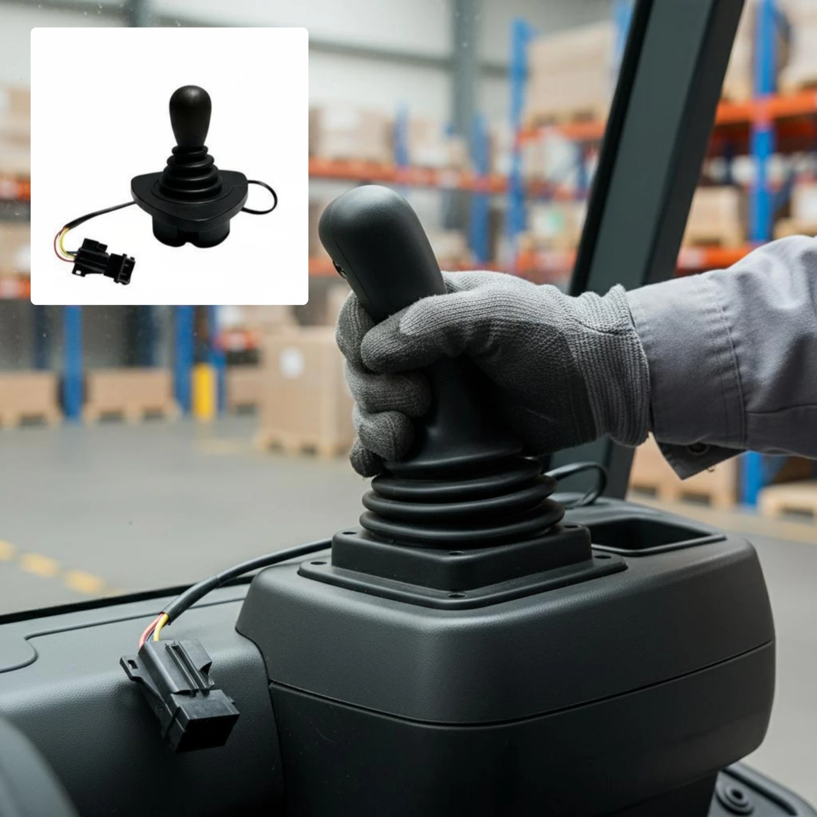 

Forklift Joystick Comfortable Grip Forklift Lever Knob Joystick Knob Easy Replacement Industrial Equipment Long-Lasting