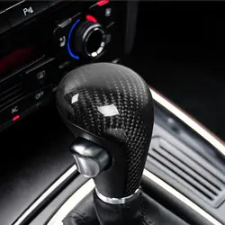 Carbon Fiber Gear Shift Knob Trim Cover Trim For Audi A6L Q5 A5 A4L Q7 Car Styling Modified Accessories Left Hand Drive Only