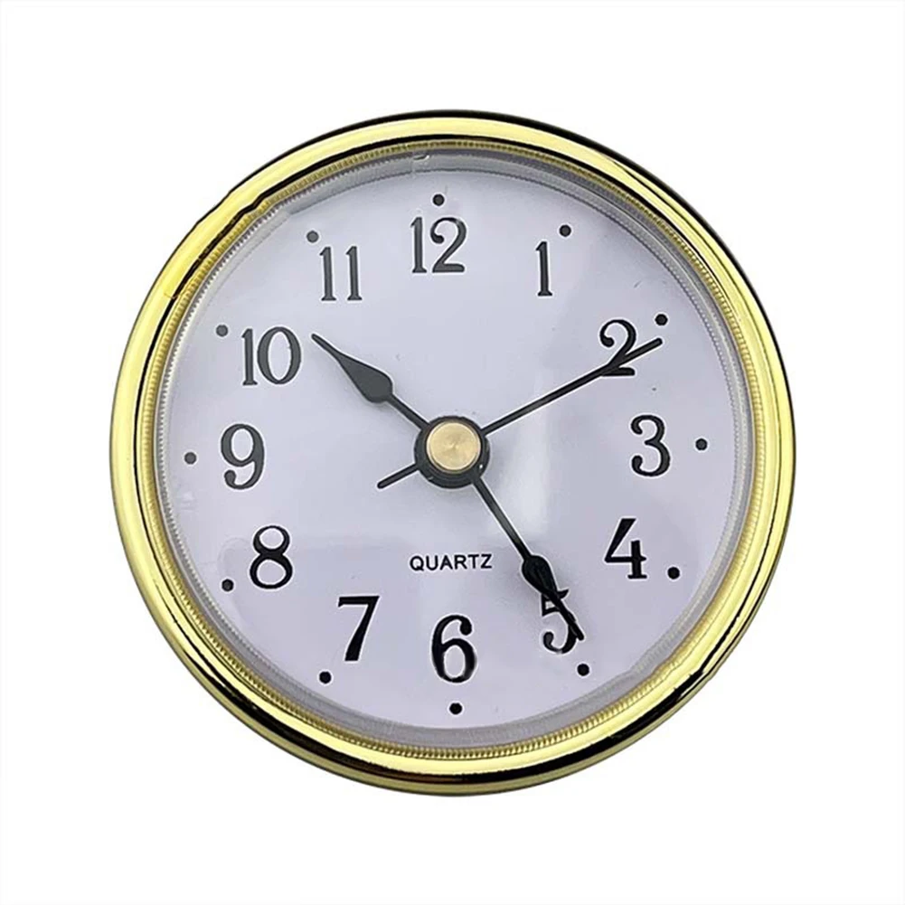 Back Cover Diameter 55mm Gold Trim Clock Clock Accessories Sleek Appearance Standalone Piece Roman And Arabic Numerals