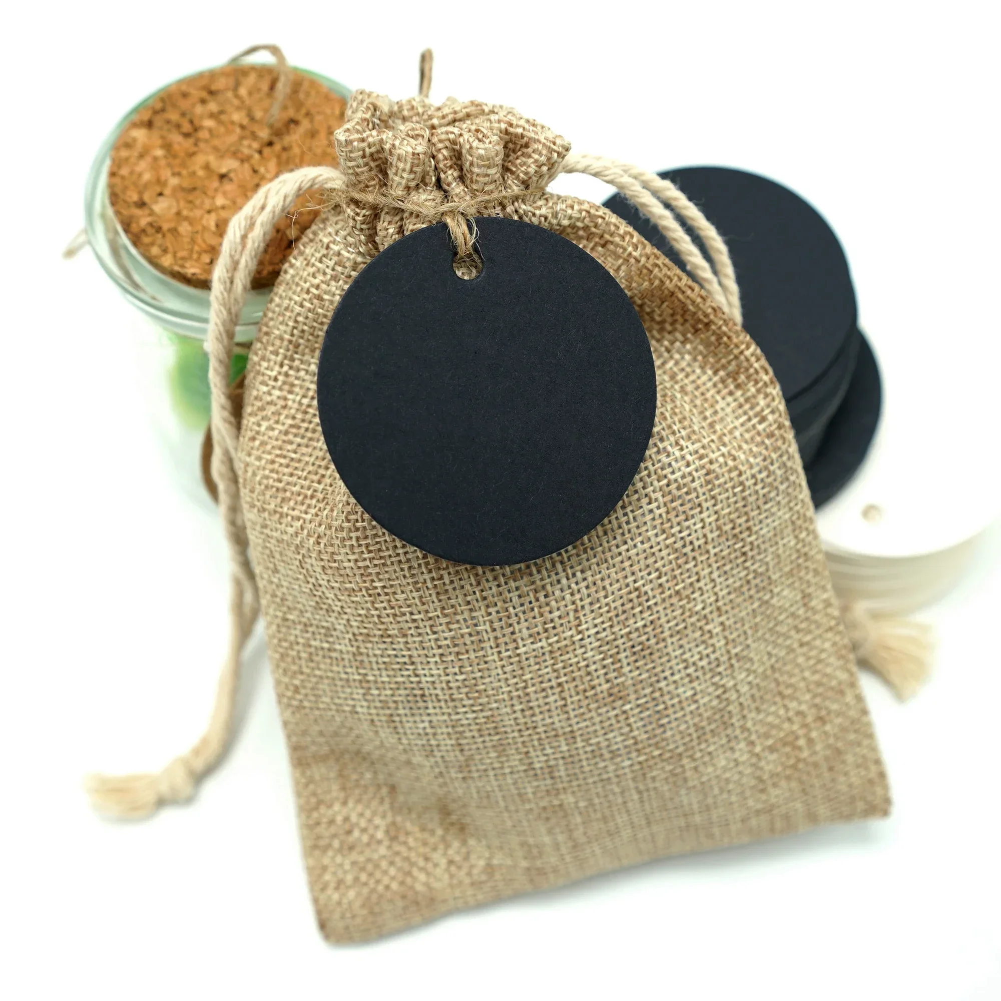 White Black Brown Kraft Paper Tags Round Luggage Note Wedding Invitations Cards Blank Price Hang Tag 5cm 100pcs/lot