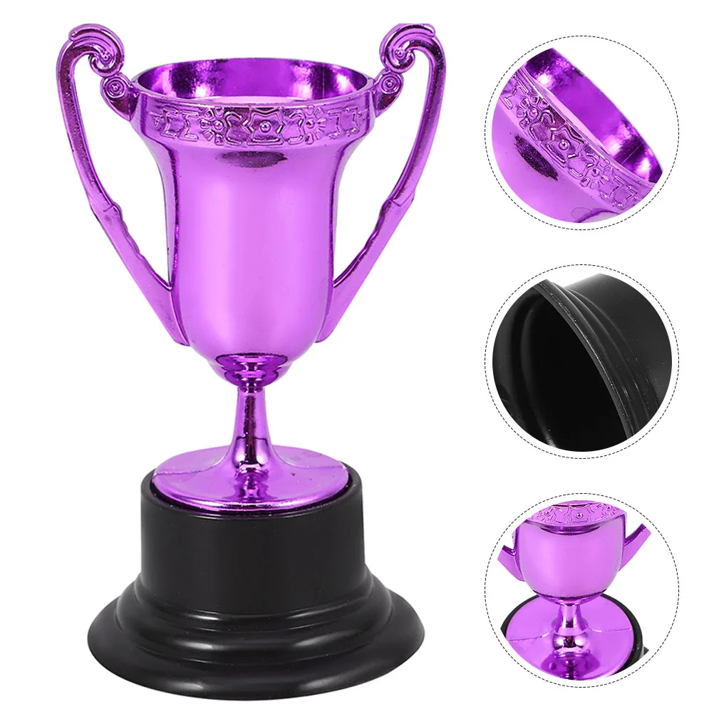 

4Pcs Mini Plastic Cup for Winners Sports Reward Party Decorations Small Size Bulk Plastic Mini Trophies Celebration Trophy Decor