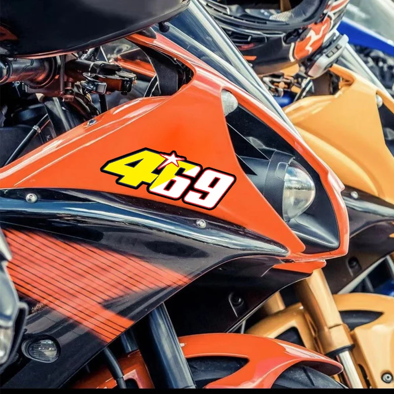 Waterproof Racing Number 469 Stickers For Motorcycle Helmet Fuel Tank, Fit Yamaha Honda KTM Ducati Vespa Kawasaki BMW Suzuki