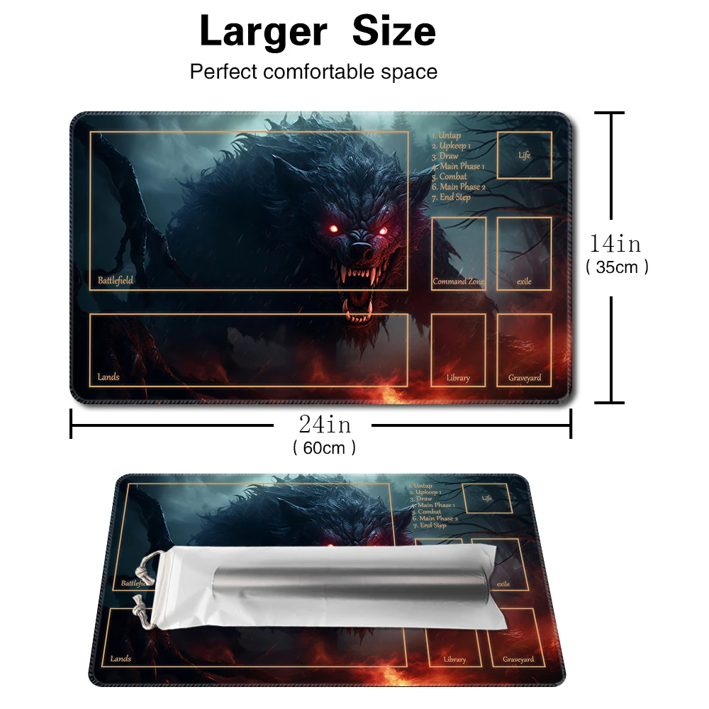 Nightfall- Board Game TCG Playmat Table Mat Game Size 60X35 CM Mousepad Compatible for MTG CCG