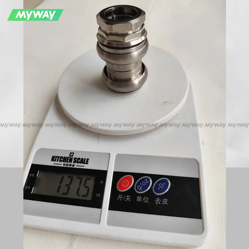 

Комплект чаш рулевой колонки MYWAY из титанового сплава для складного велосипеда Brompton, подшипник рулевой колонки с ЧПУ 34 мм, передняя чаша рулевой колонки 34 мм