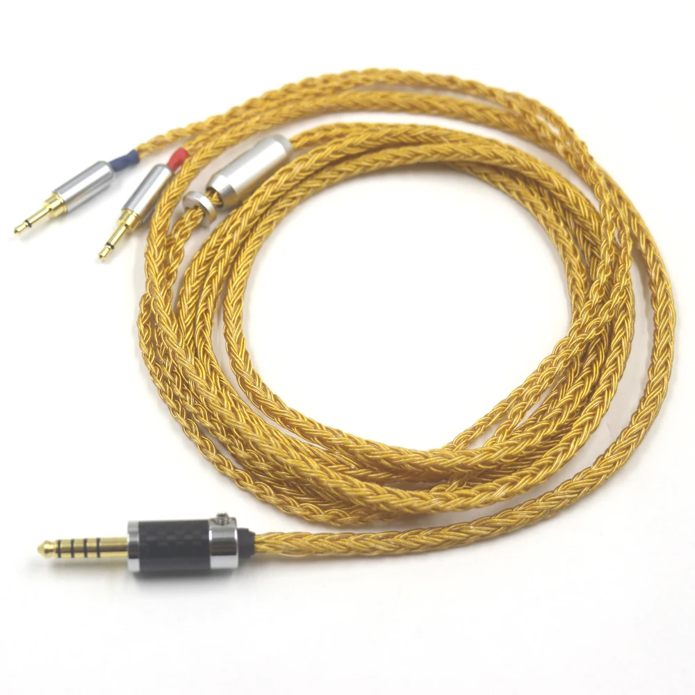 Auriculares chapados en oro de 16 núcleos, Cable de equilibrio XLR/3,5/4,4mm para Sonus Faber PRYMA Sivga Oriole SV021 1MORE H1707 Monolith M1060C