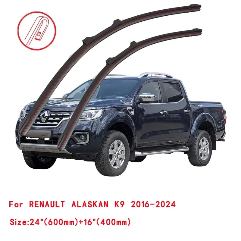 

For RENAULT ALASKAN K9 2016-2024 Car Windshield Wiper Blade Front Windscreen Brushes Washer Accessories Window Replacement Parts