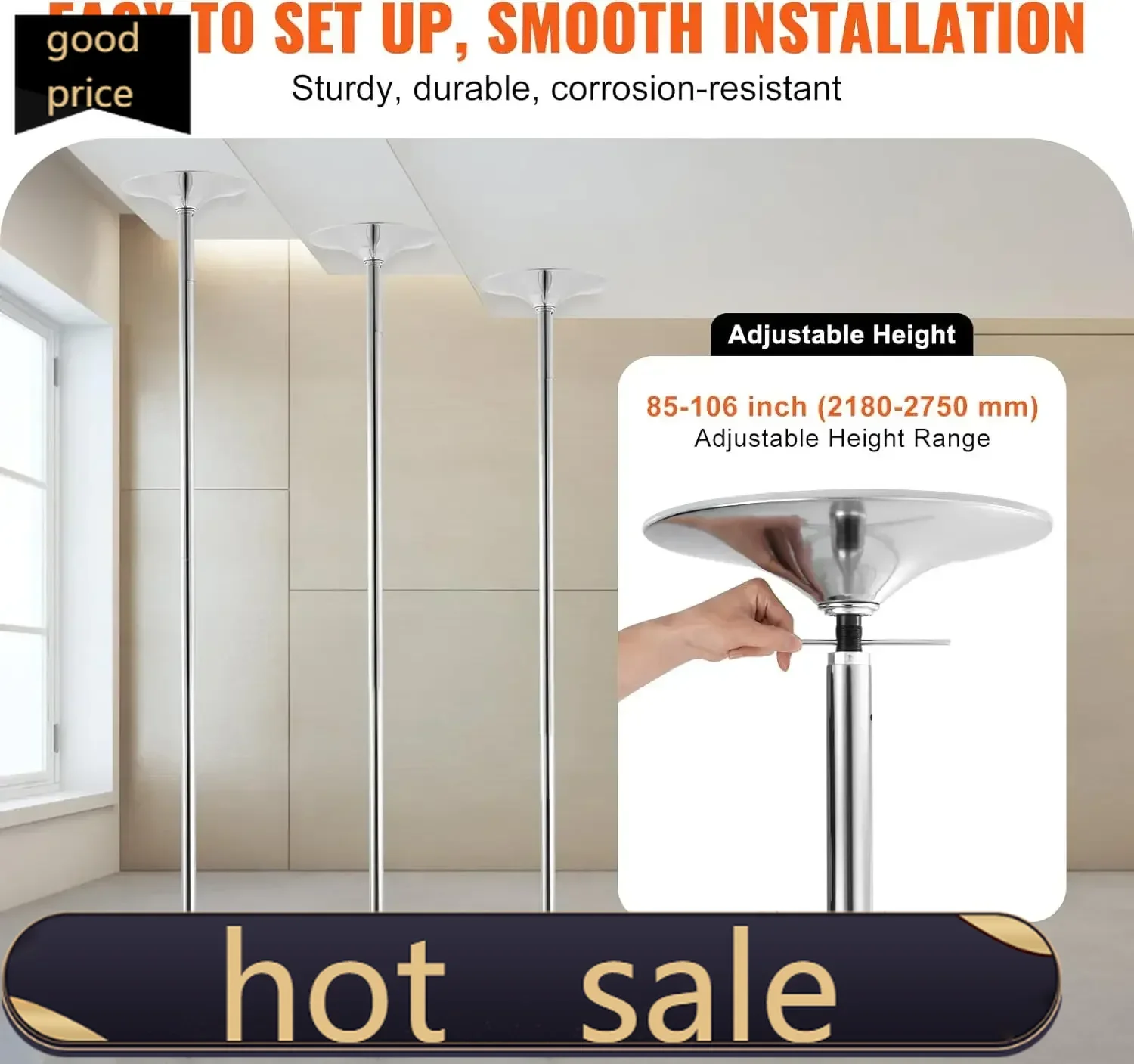 

Хит продаж: Профессиональный танцевальный пилон, вращающийся и стационарный, портативный, разборный, 45 мм, из высокопрочной нержавеющей стали