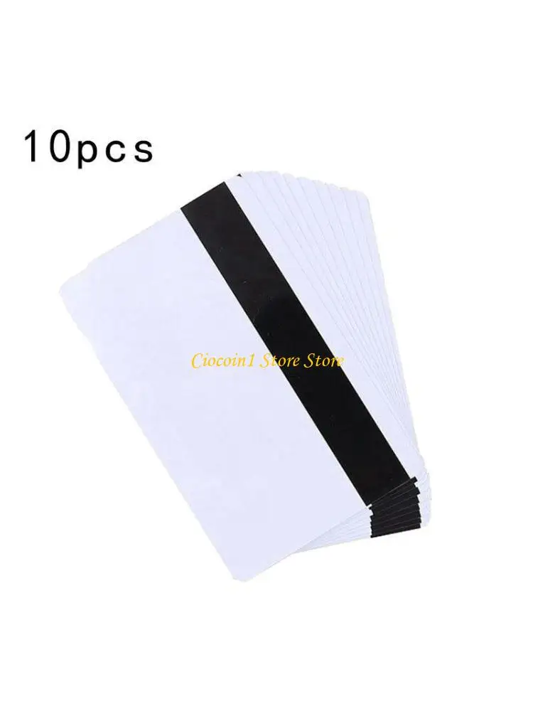 

A3PC 10 White Blank PVC Cards with Hi-Co Stripe 3 Track Printable for School University Student s Gift Cards