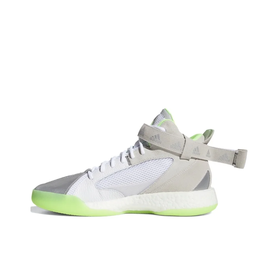 Adidas Posterize Vintage Basketball Shoes Men's Mid Top Gray/Green FW4343
