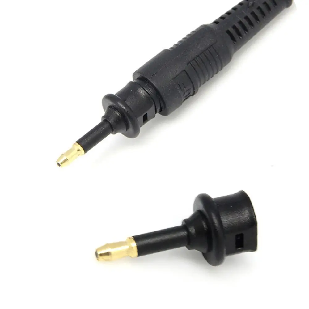 Chic Newest Practical Black Mini 3Pcs Audio Jack Plug Fiber Optic To 3.5mm Optical Toslink Adapter