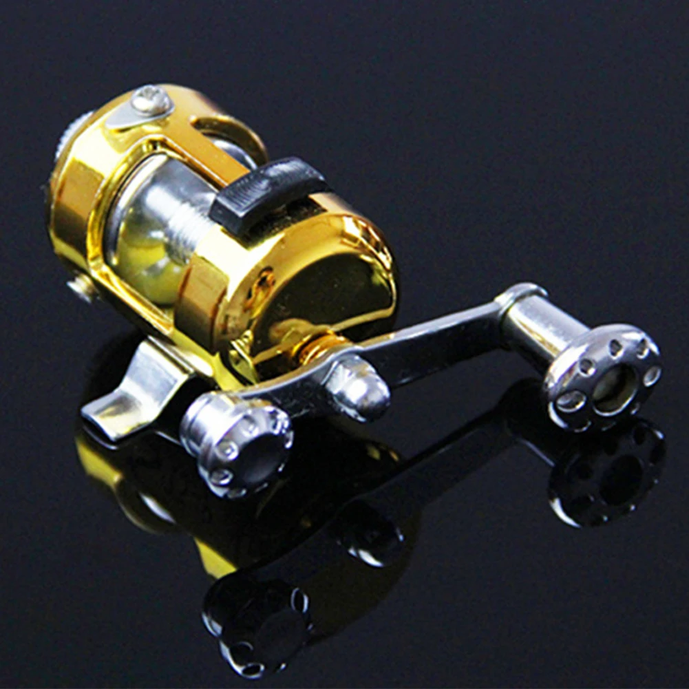 Fishing Reel 2.1:1 Gear Ratio Adjustable Brake Force Ice Fishing Drum Reel High Strength Plastic Baitcasting Reel Fishing Tackle