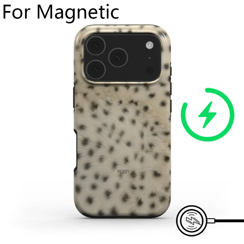 Luxury Clmj Fluffy Cheetah Magnetic Phone Case For Google Pixel 10a 9a 8a 7a 5a 10 9 8 Pro XL 5G Double-layer Back Cover