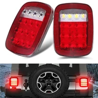 Par de 38 LED freno trasero Universal parada de giro licencia luces de marcha atrás combinación trasera para Wrangler YJ TJ CJ camión remolque B
