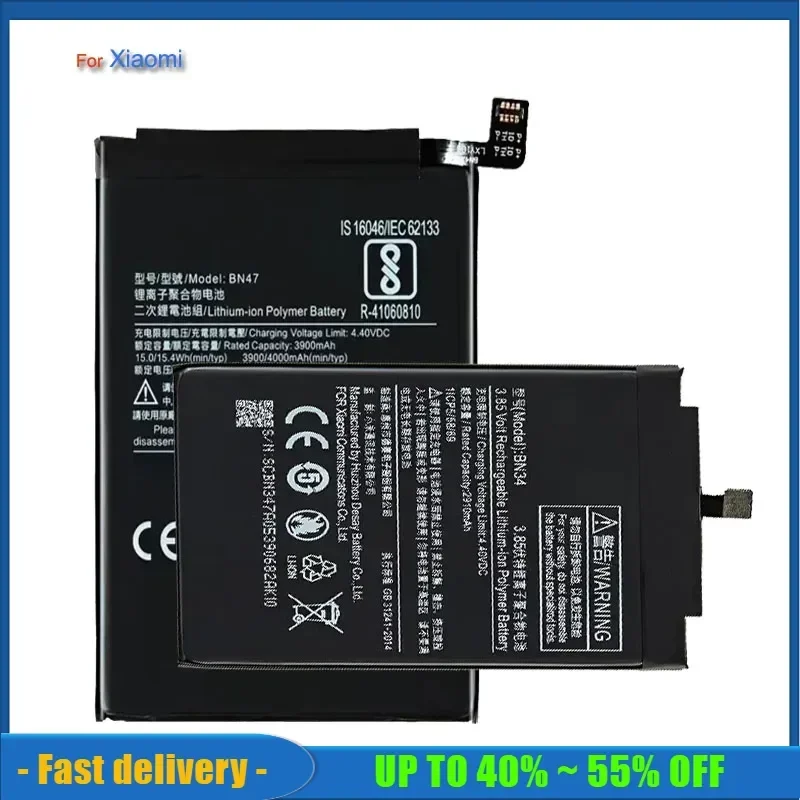 Phone Replacement Battery For Xiaomi Mi 9 Pro CC9 SE 10 8 6 Mix 2 3 Note 2 3 Note3 BM4H BM3L BM3M BM4F BM4N BM3F BM3K  Batteries