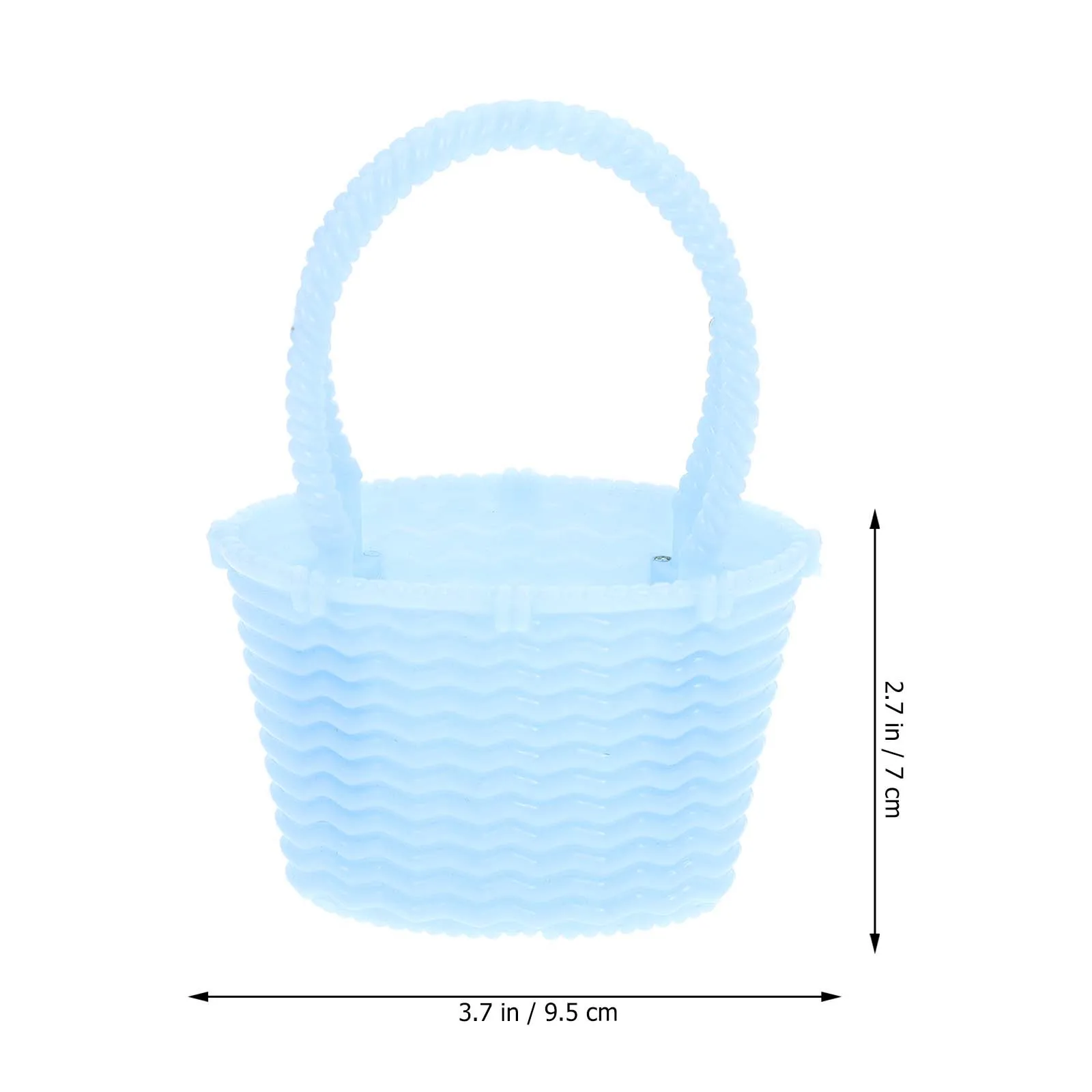 

6Pcs Chic Plastic Easter Basket Smooth Finish Strong Structure for Candy Fruit Snacks Storage Ideal Party Picnic Home Decoration