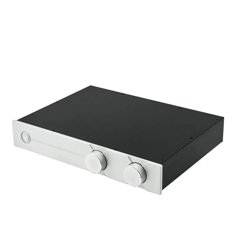 

Height 70MM Silver Black Full Aluminum Tube Preamp Audio Amplifier Housing Chassis /AMP Enclosure /Case/DIY Box (430*70* 310mm)