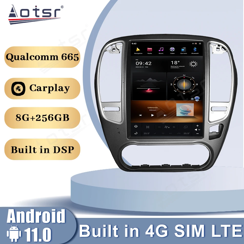 

Автомобильное радио Qualcomm Snapdragon 665 Android 11 для Nissan Sylphy 2006 2007 2008 2009 2010 2011 видеоприемник GPS стерео головное устройство