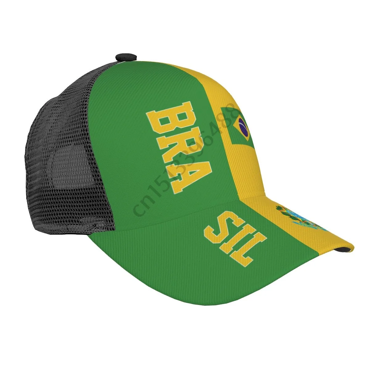 Brazil Brasil BRA Soccer Country Flag Summer Sun Baseball Cap Breathable Adjustable Men Women Outdoor Fishing Hat