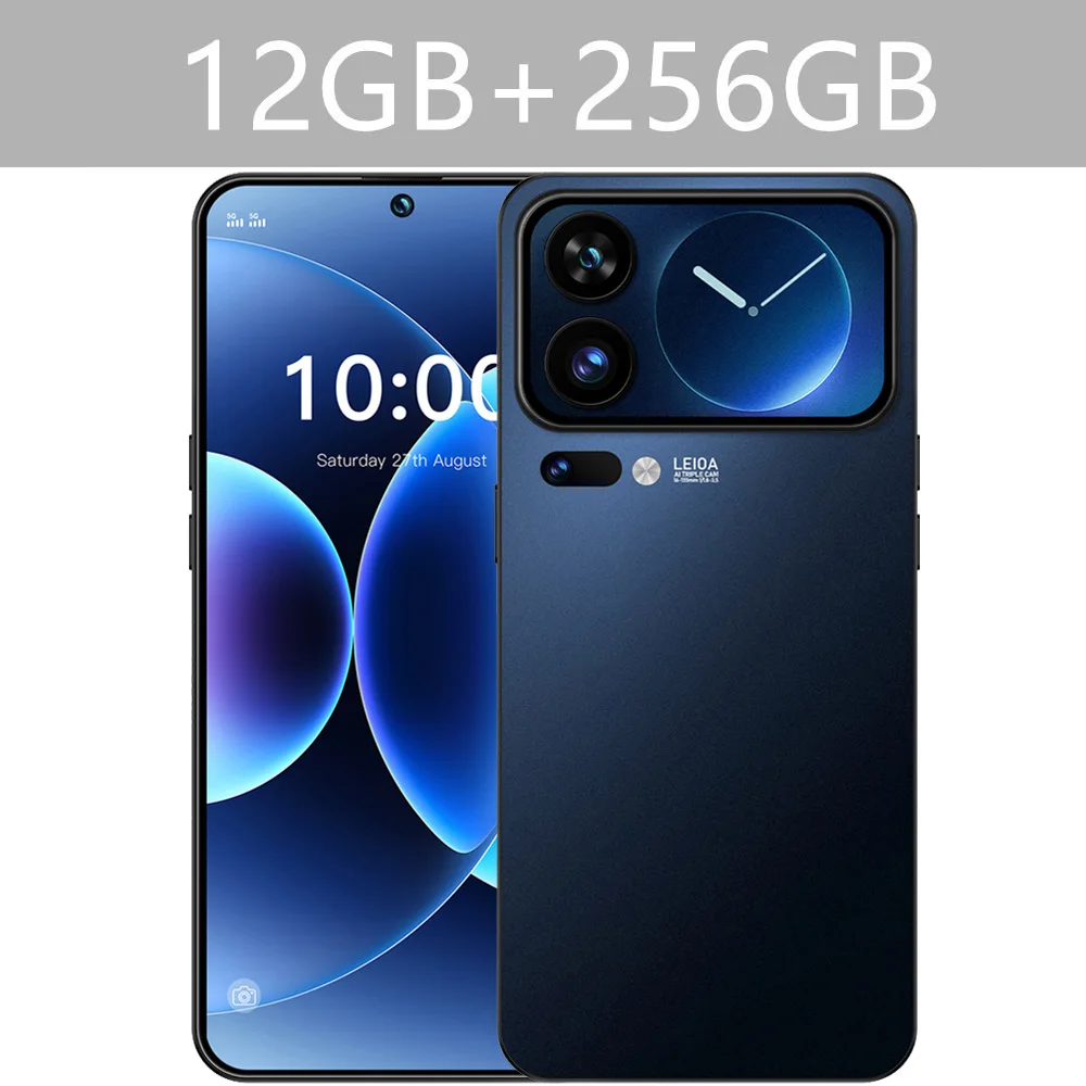 Nieuwe M17 Pro Max Mobiele Telefoons in Liquidatie 7.3HD Scherm Voordelige 5G Dual SIM Telefoons 7800mAh Android 15 Smartphone
