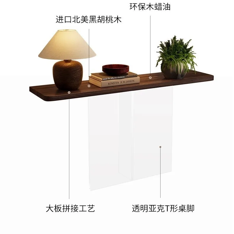 

North America, black walnut porch, table yak, long strip, several solid wood strip cases