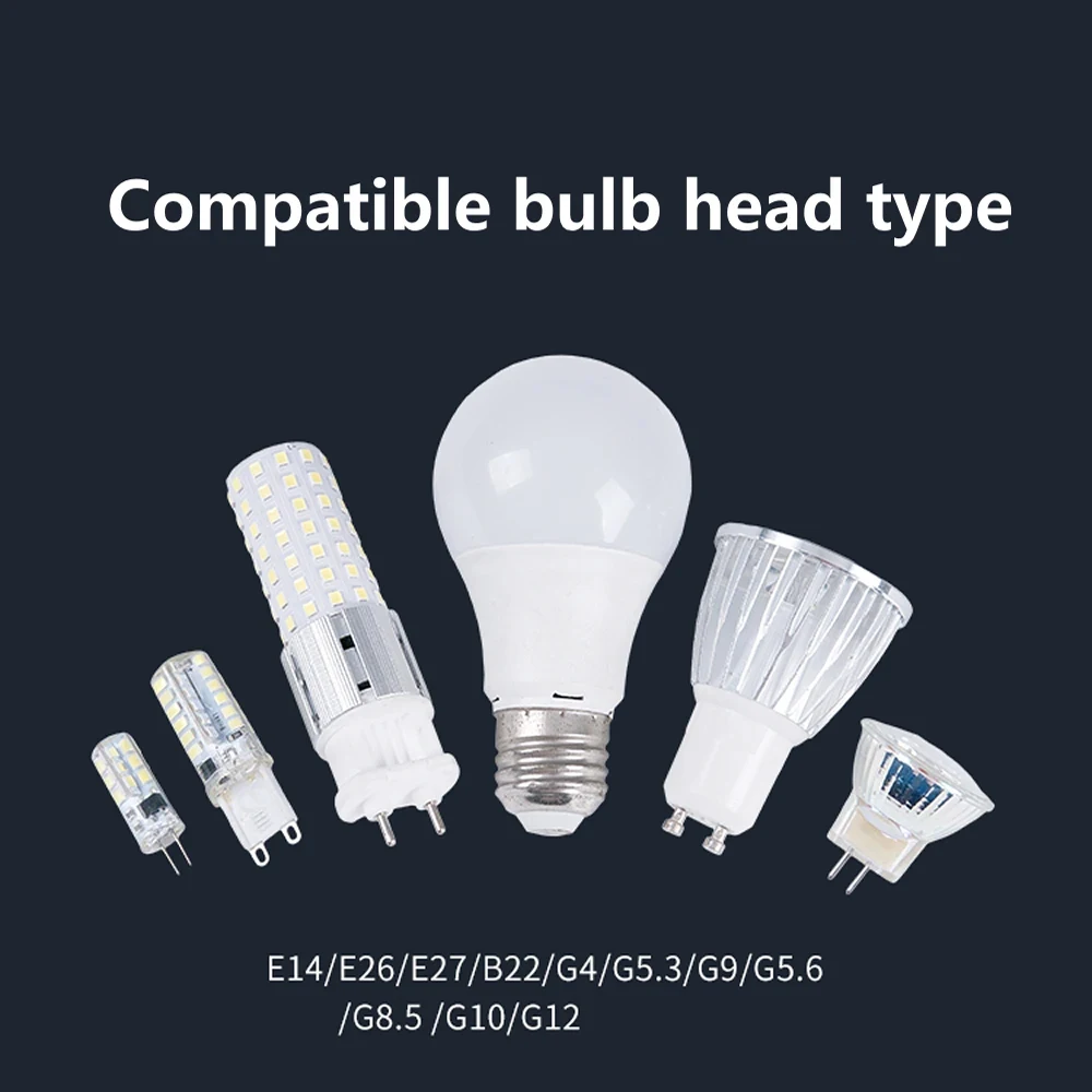 Imagem -04 - Lâmpada Led Tensão de Luz Energia Rápida Testador Titular para E27 B22 E14 Lâmpada Caixa Teste Plugue da ue com Display Energia