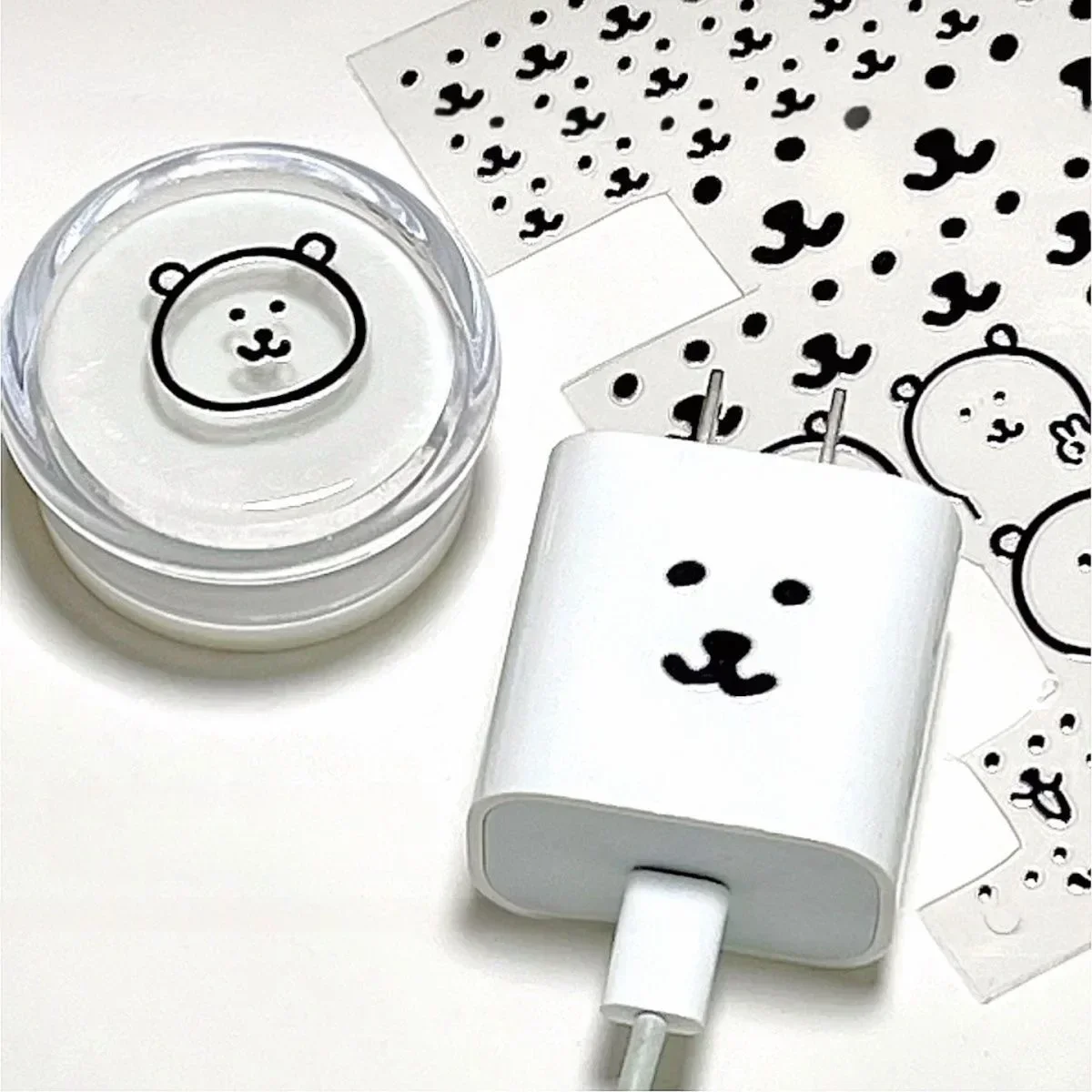 Rilakkuma Cute Face Heat Transfer Sticker Kawaii Cartoon Iron on Patch DIY Clothing Decoration Sticker for T‑Shirts Hoodies Bags