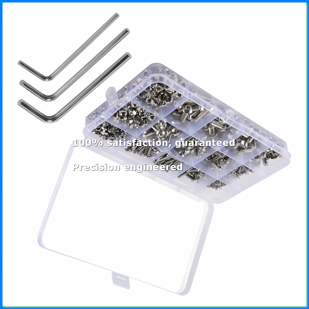Screw and Nut Kit,Machine Screw and Nut Kit, 500 Peças M3 M5 Aço inox Button-ELEC