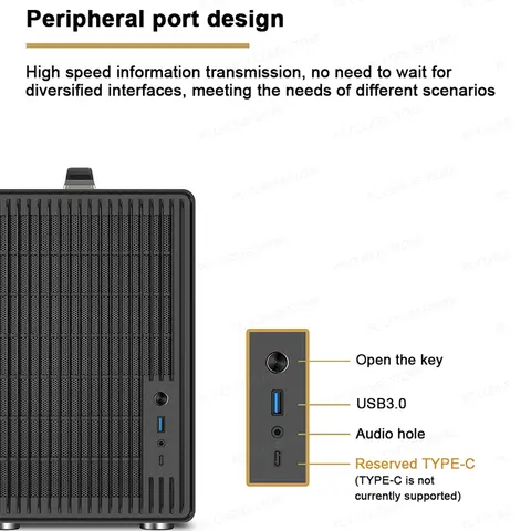 Gabinete de PC Power Train X-GAMERX P40 Mesh Compacto MATX ITX U3, Chassi de Desktop Portátil para Computador Mini, Gabinetes para Gamers