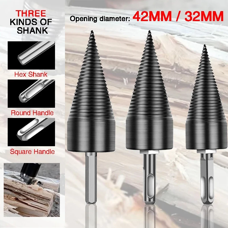 M32 Lục Giác Chia Gỗ Nón-Dụng Cụ Khoan Củi Máy Khoan Gỗ Hình Nón Có Ngăn Đấm Lái Mũi Chia Khoan dụng Cụ