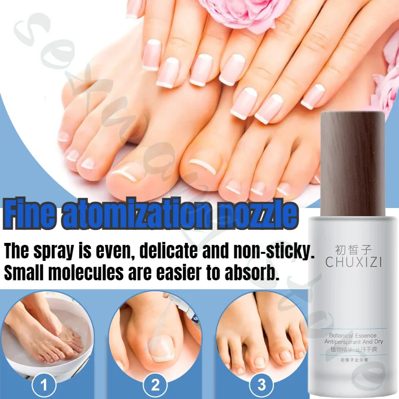 Antiperspirant Drying Spray for Palms, Palms and Feet, Easy To Carry, Colorless and Odorless