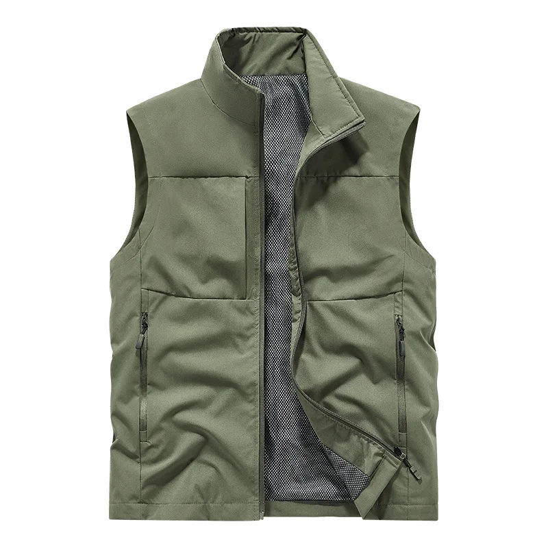 Men's Sleeveless Vest Fashionable Stand-Up Collar Outdoor Spring Cross-Border Bestseller Wearable