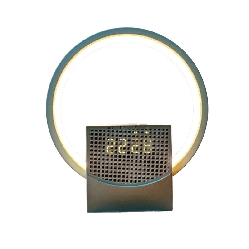 Sunrise Alarm Clock Lamp White Noise Wake Up Light With Bluetooth Speaker 3 Level Dimmable Night Light Creative Table Lamp New