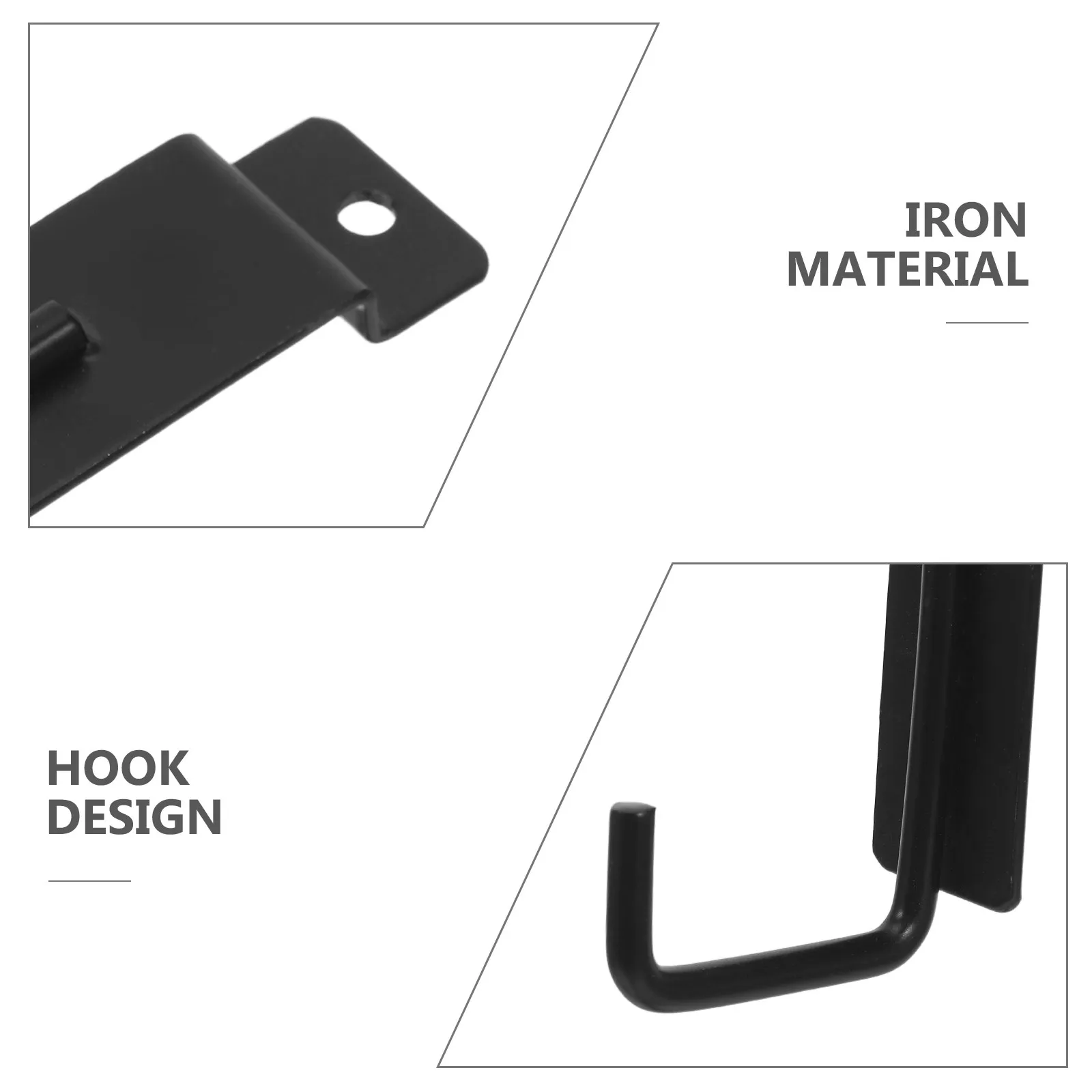 15Pcs Compact Utility Hooks Chrome Iron Garage Wall Hooks for Tool Hardware Bagged Snacks Organization Slatboard Panel Hanger
