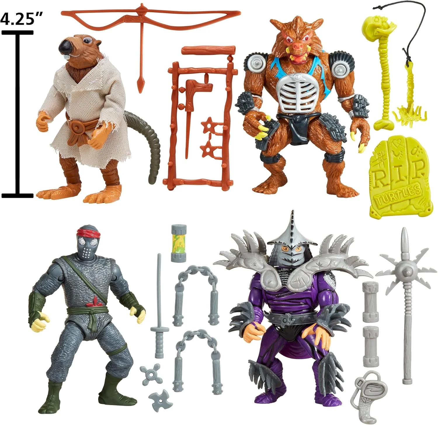 Tortugas Ninja Splinter Rahzar Super trituradora Baxter Stockman Mondo Gecko escritorio figura móvil decorativa de 4,5 pulgadas