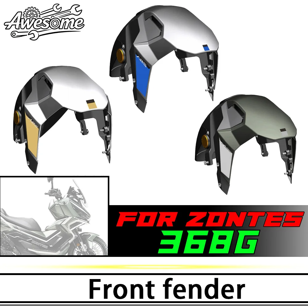 Front fender assembly for ZONTES 368G 368g g368 extended baffle rear soft rubber accessories