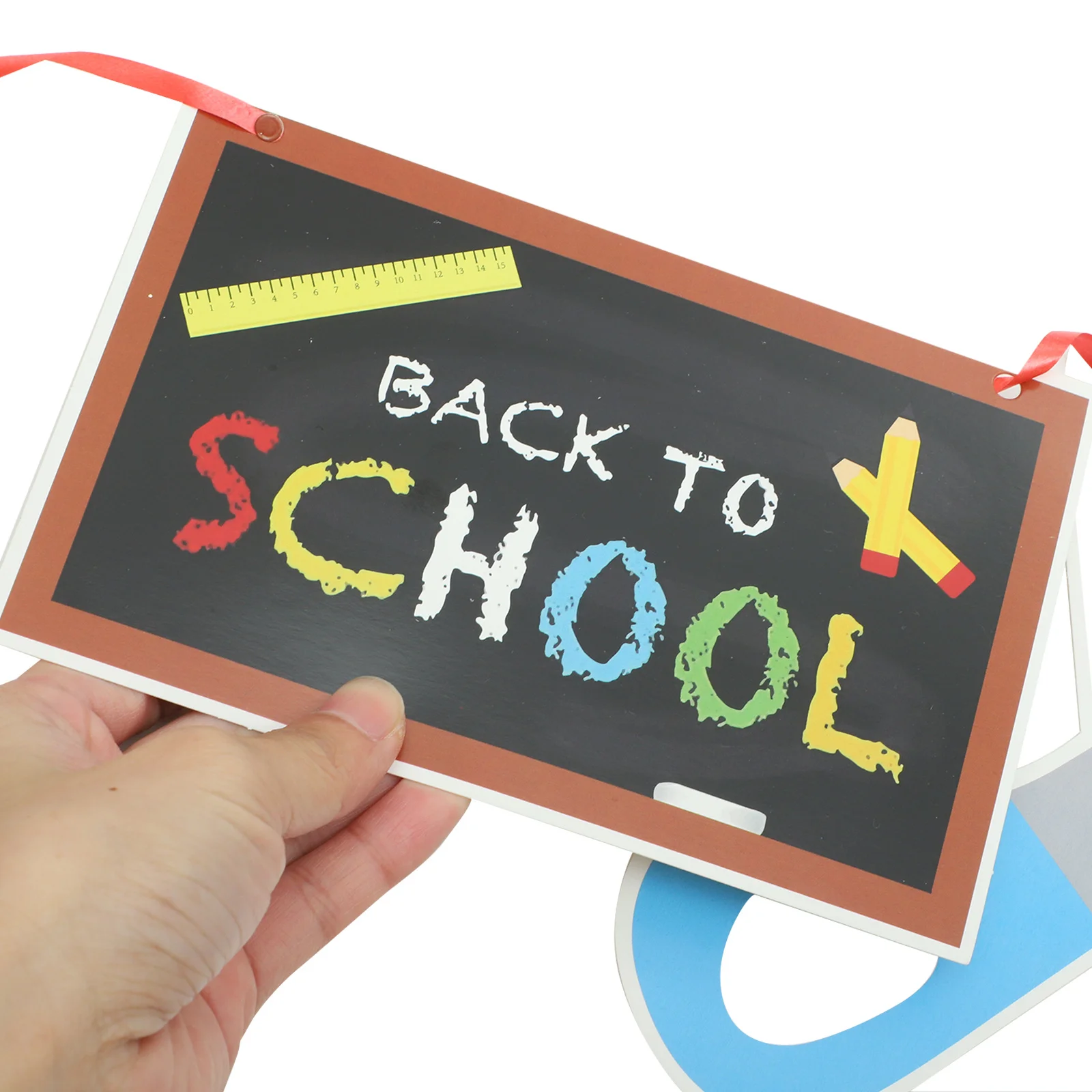 

1 Set Of Welcome Banners Back-To-School Party Flags Paper Hanging Decor For Classroom Wall Window Door School Reunion Event