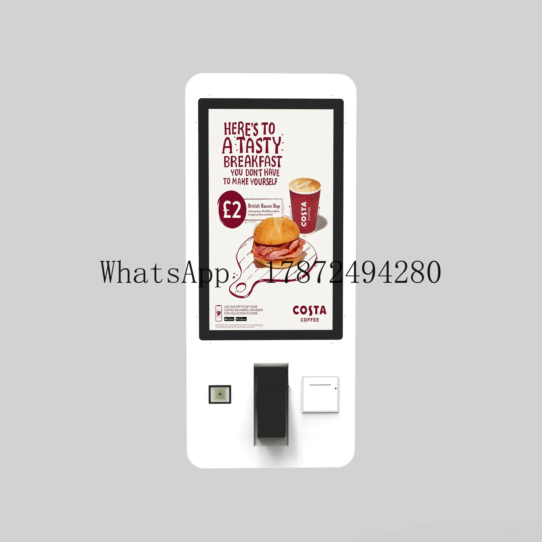 32 Inch Wall Mount Order Kiosk Ordering Machine Order Kiosk For Fast Food Smart Terminal POS Cash Self Service Kiosk