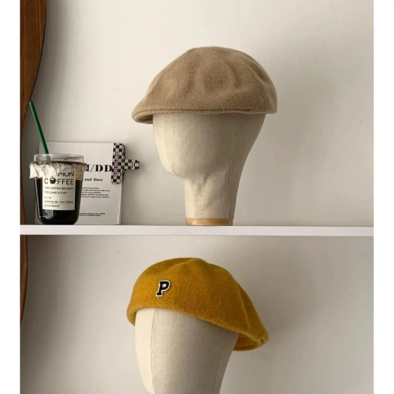 قبعة صوفية يمكنها ارتداء النساء من الأمام والخلف، قبعة عصرية للأمام، قبعة رسام ريترو لمشاهير الإنترنت، قبعة ملابس الشارع