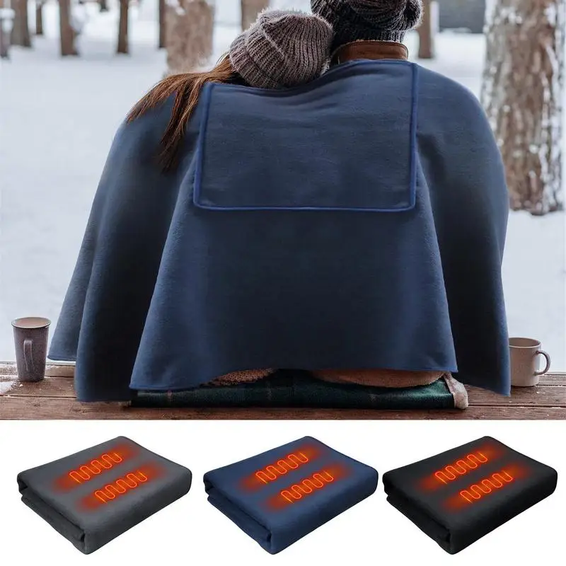 

Electric Heating Shawl Machine Washable USB Heated Shawl Battery Operated Warm Blanket Wearable Electric Blanket Winter Supplies
