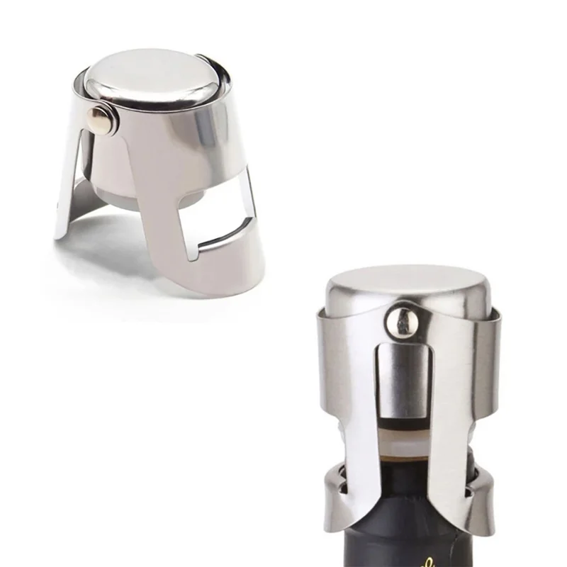 

30PCS- Champagne Wine Bottle Vacuum Sealed Stopper Stainless Steel Beer Saver Stopper Cap Sealer Red Wine Stopper For Bar Tool