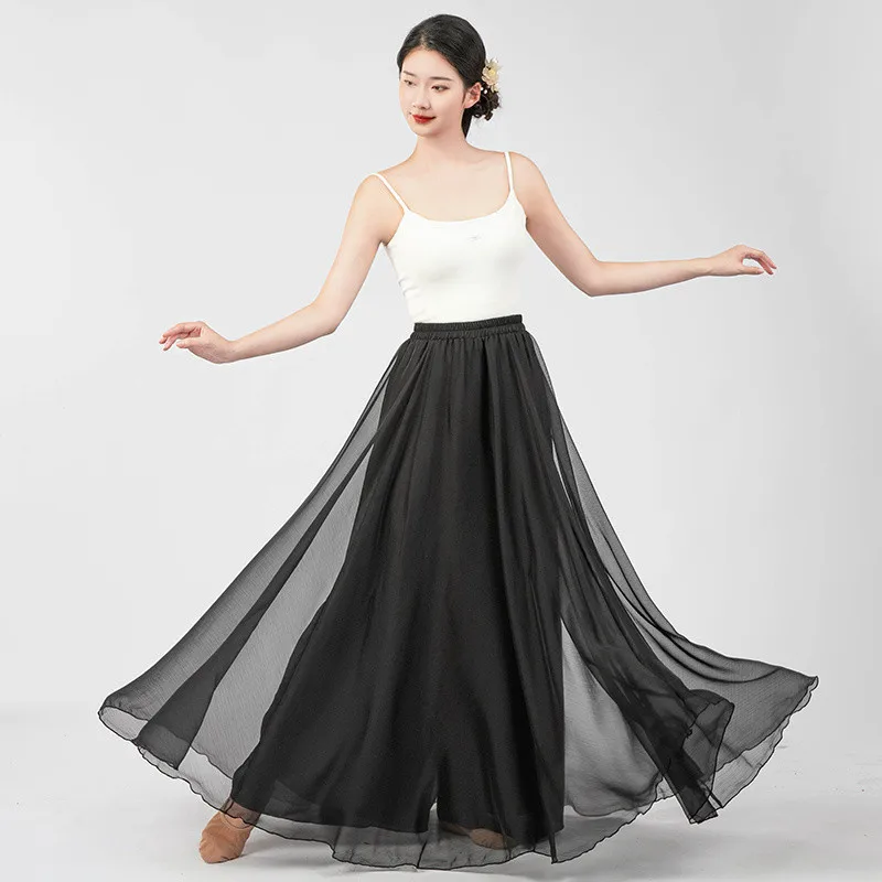 Kostium do tańca Cheongsam Chiński Tradycyjny Ludowy Strój Występowy dla Tancerki Narodowej Długa Sukienka Guziki Różane Szerokie Spodnie Culottes