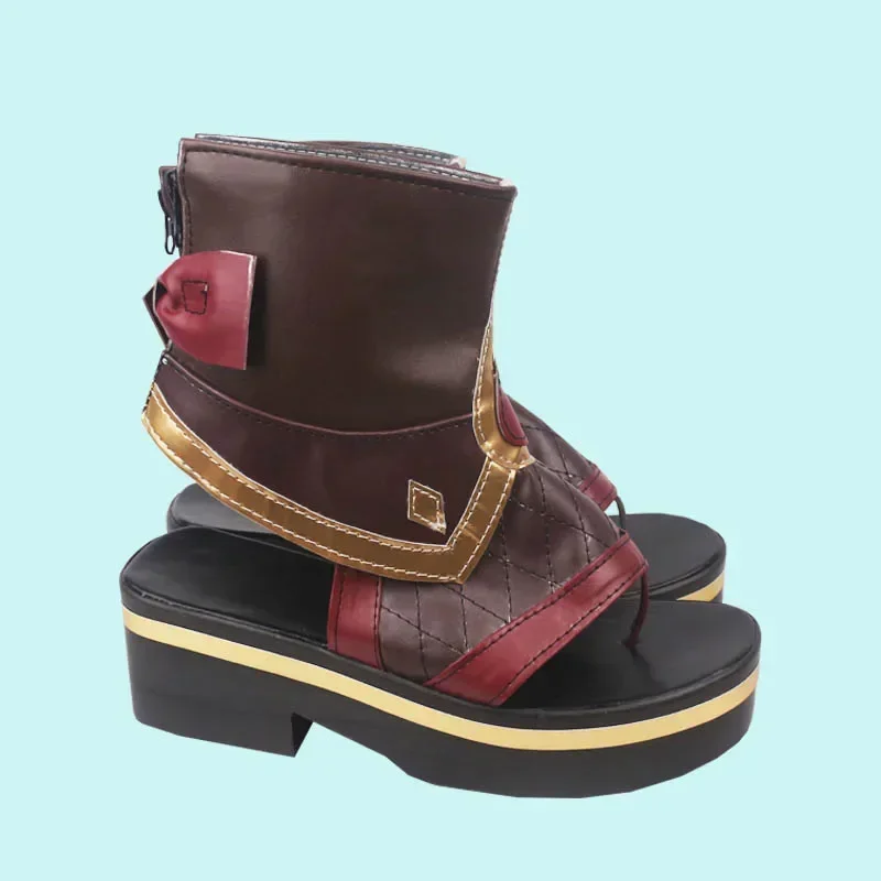 Cossun genshin impacto kuki shinobu/yelan cosplay sapatos jogo quente anime feminino role play traje de couro do plutônio