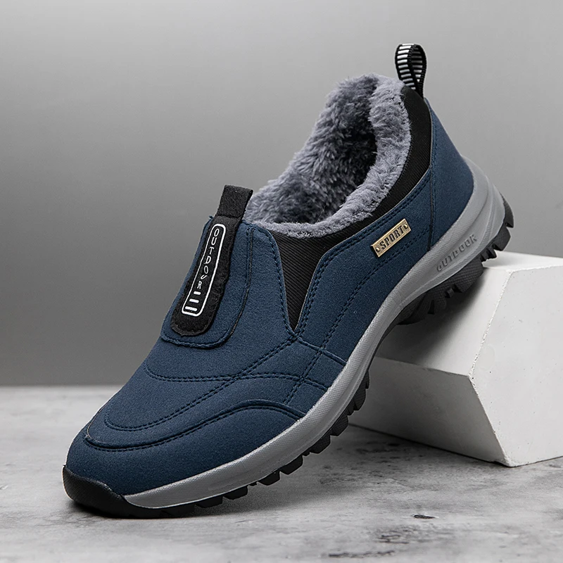 Winter Plus Samt-Sneaker für Herren, große Größen 49 50, rutschfeste Outdoor-Freizeitsportschuhe, bequeme, leichte Herren-Wanderschuhe – Detail 5