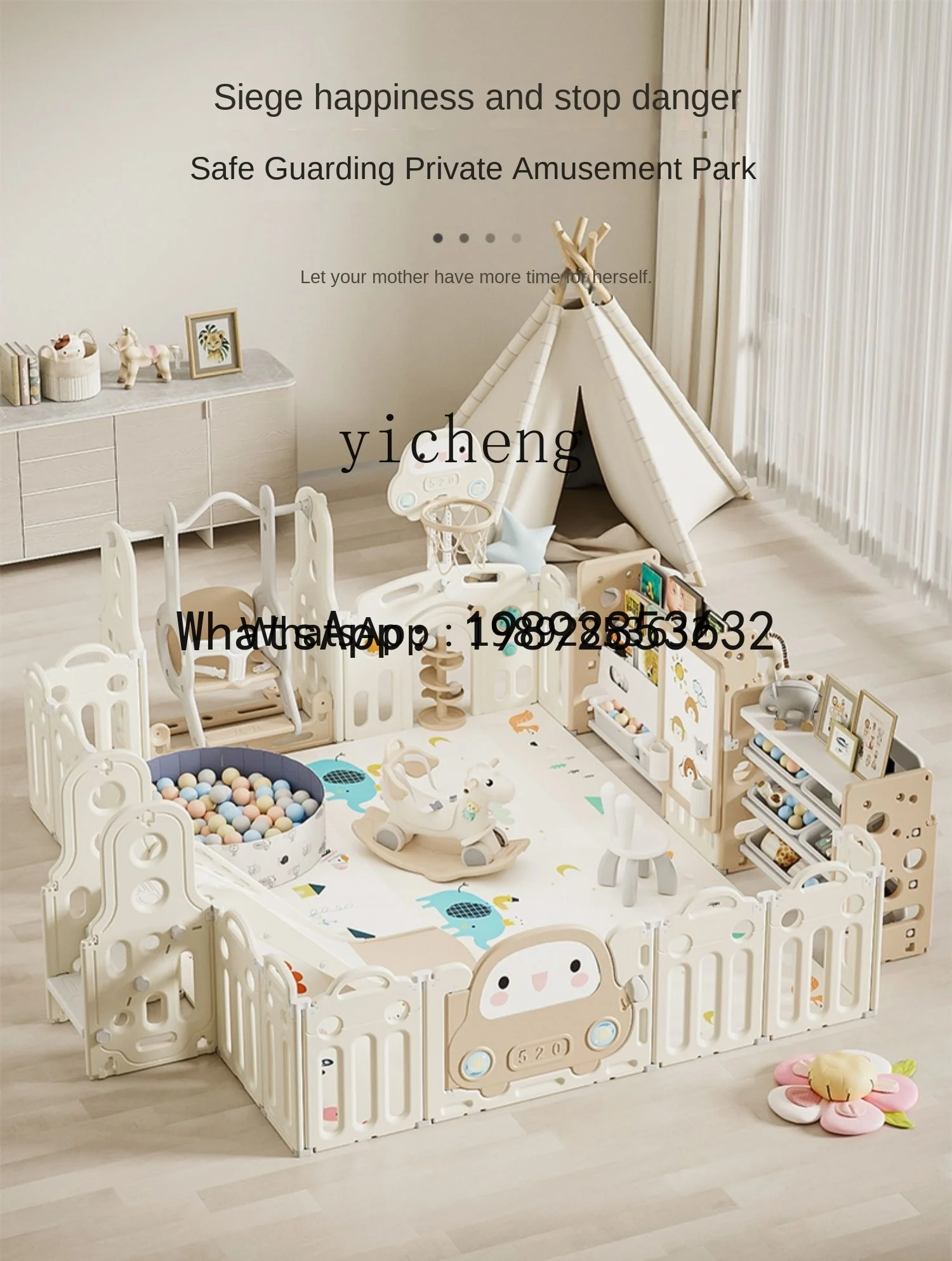 WL الأطفال الأرض الطفل سياج الطفل لعبة المنزل سياج الأطفال تسلق الوسادة #6