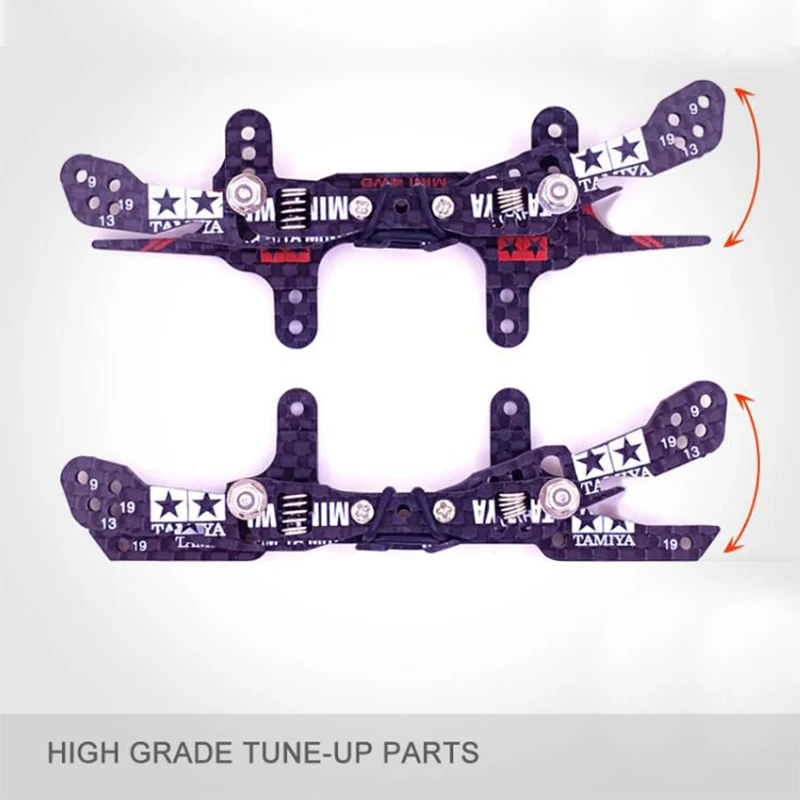 Rubinetto a molla di sospensione indipendente in fibra di carbonio da 3mm/coda di Phoenix 94697/95257 modifica parti per modello di auto Tamiya Mini