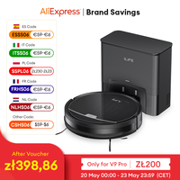 ILIFE V9Pro Robot Vacuum, Self-Emptying, 3000Pa Strong Suction, Gyro Navigation, Schedule, App/Alexa Control, for Pet Hair